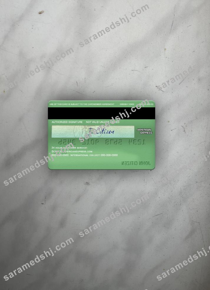 USA Waste Management bank AMEX Card photolook back